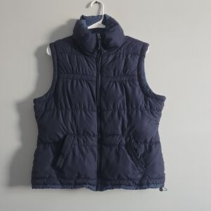 American Eagle Outfitters Navy Blue Puffer Vest With Pockets, Size Large / XL